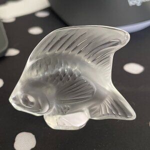 Clear Signed Fish Sculpture from Lalique